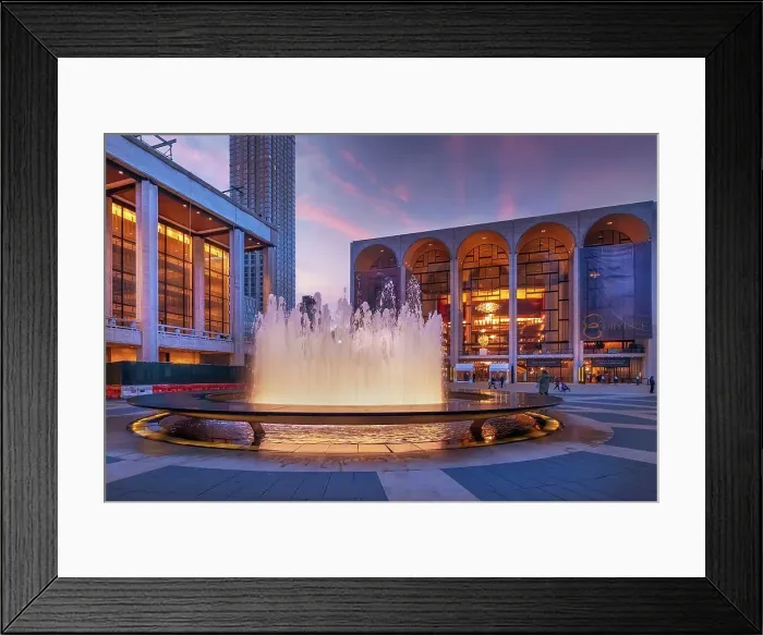 Framed Print : New York City, Manhattan, Upper West Side, Lincoln Center for the Performing Arts, Revson Fountain