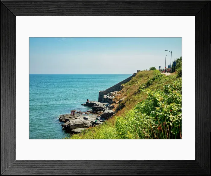 Framed Print : Rhode Island, Newport, People at the Forty Steps leading to Cliff Walk Framed Print : Rhode Island, Newport, People at the Forty Steps leading to Cliff Walk