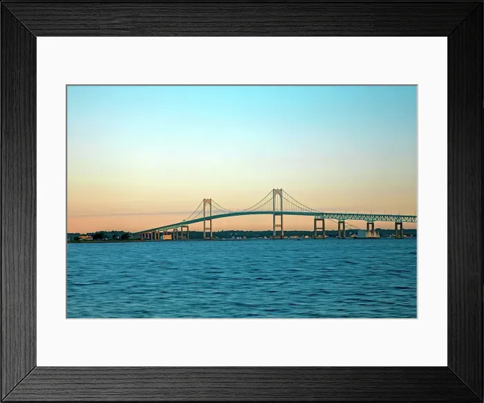 Framed Print : Rhode Island, Newport, Claiborne Pell Bridge viewed from Goat Island Framed Print : Rhode Island, Newport, Claiborne Pell Bridge viewed from Goat Island