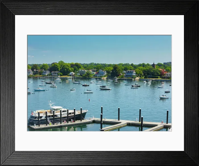 Framed Print : Rhode Island, Newport, Harbor Marina and waterfront houses Framed Print : Rhode Island, Newport, Harbor Marina and waterfront houses