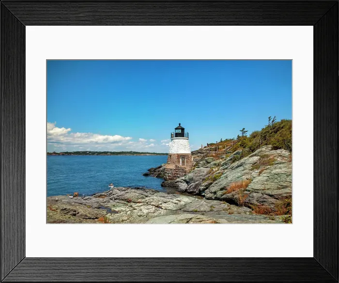 Framed Print : Rhode Island, Newport, Castle Hill Lighthouse Framed Print : Rhode Island, Newport, Castle Hill Lighthouse
