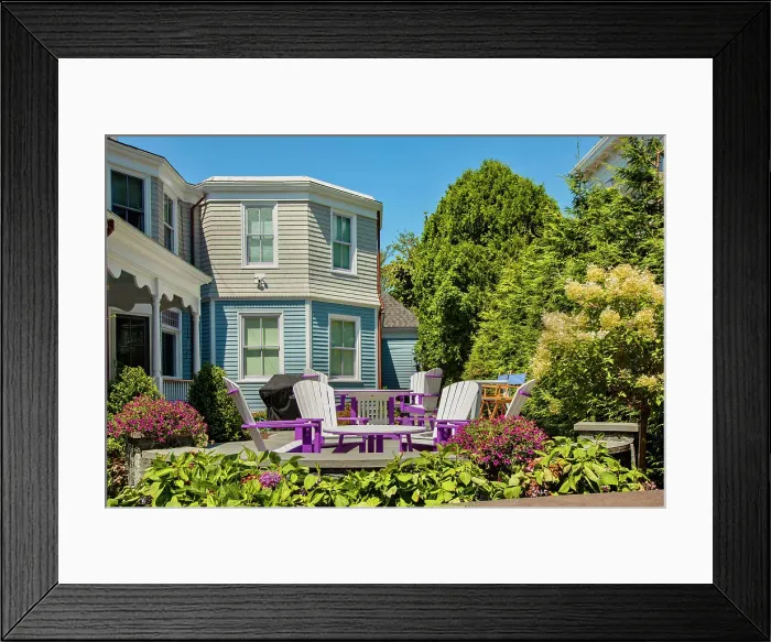 Framed Print : Rhode Island, Newport, Typical houses with outdoor deck Framed Print : Rhode Island, Newport, Typical houses with outdoor deck