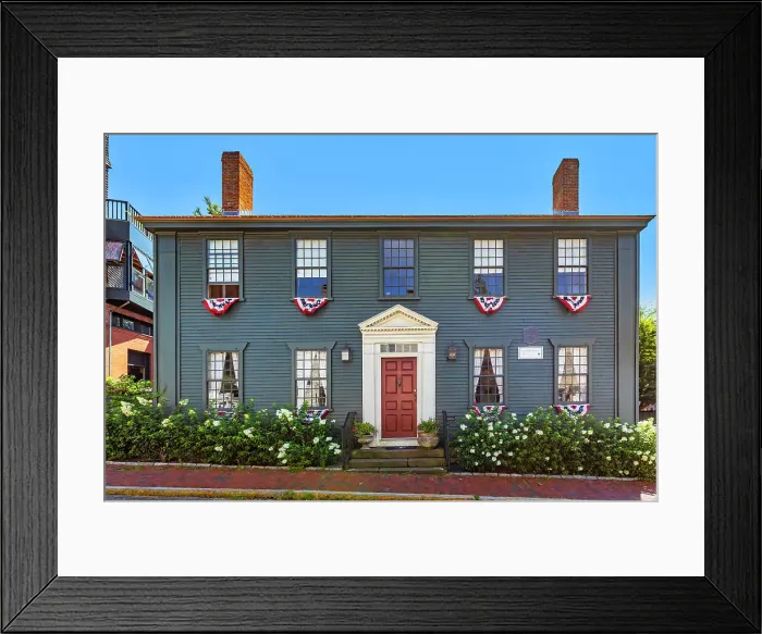 Framed Print : Rhode Island, Newport, historical home near Bowens Wharf Framed Print : Rhode Island, Newport, historical home near Bowens Wharf