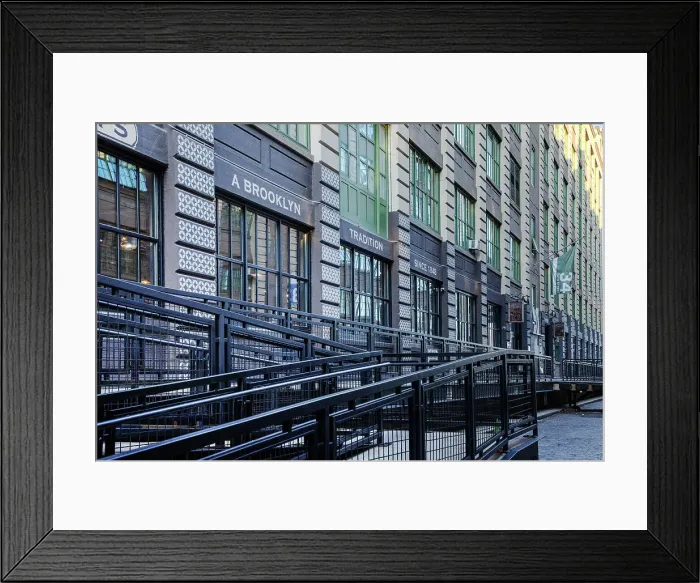 Framed Print : New York City, Brooklyn, Sunset Park neighborhood, Industry City, historic intermodal shipping, warehousing, and manufacturing complex Framed Print : New York City, Brooklyn, Sunset Park neighborhood, Industry City, historic intermodal shipping, warehousing, and manufacturing complex
