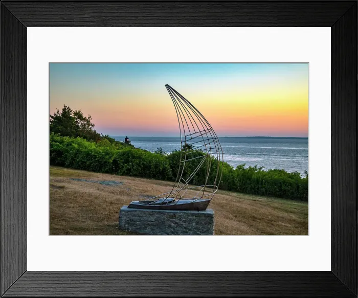 Framed Print : Rhode Island, Newport, Sailboat sculpture, Castle Hill Inn Framed Print : Rhode Island, Newport, Sailboat sculpture, Castle Hill Inn