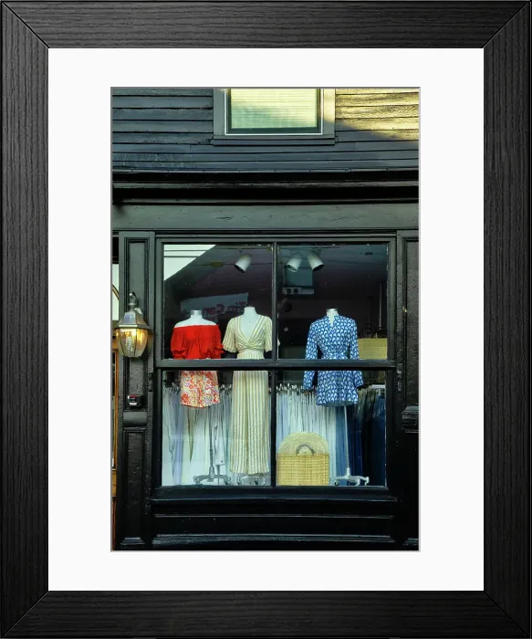 Framed Print : Rhode Island, Newport, Clothing Store on Thames Street