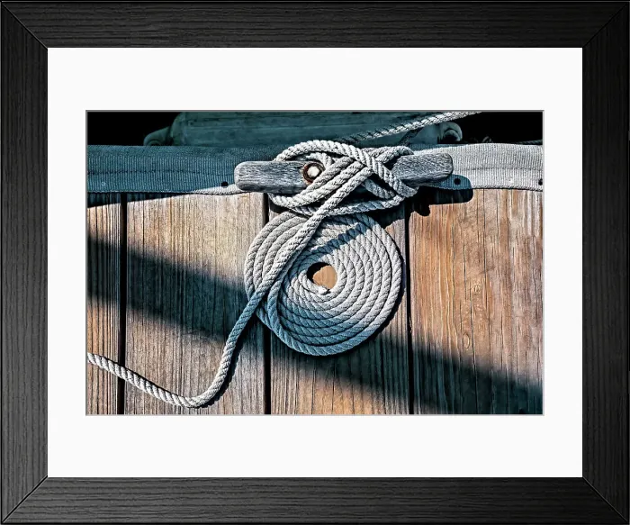 Framed Print : Dock rope, Connecticut, Mystic Framed Print : Dock rope, Connecticut, Mystic