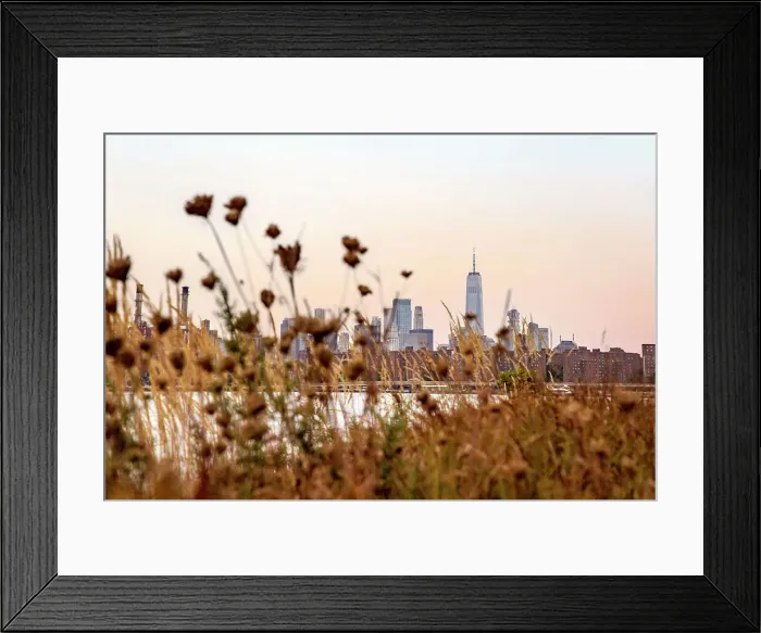 Framed Print : New York City, Lower Manhattan Skyline from Long Island City South Park Framed Print : New York City, Lower Manhattan Skyline from Long Island City South Park