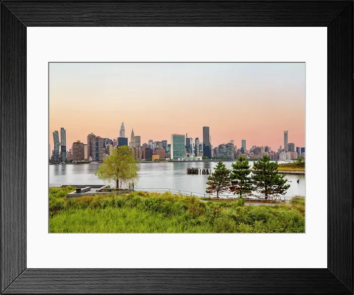 Framed Print : New York City, Midtown Skyline from Long Island City South Park Framed Print : New York City, Midtown Skyline from Long Island City South Park
