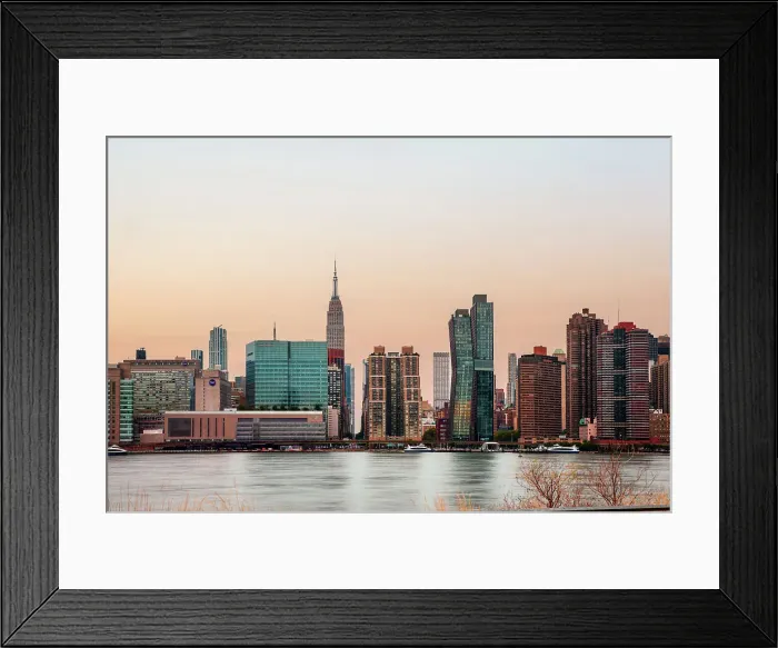 Framed Print : New York City, Midtown Skyline from Long Island City South Park Framed Print : New York City, Midtown Skyline from Long Island City South Park