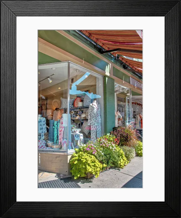 Framed Print : Connecticut, Mystic, Main street, storefront Framed Print : Connecticut, Mystic, Main street, storefront