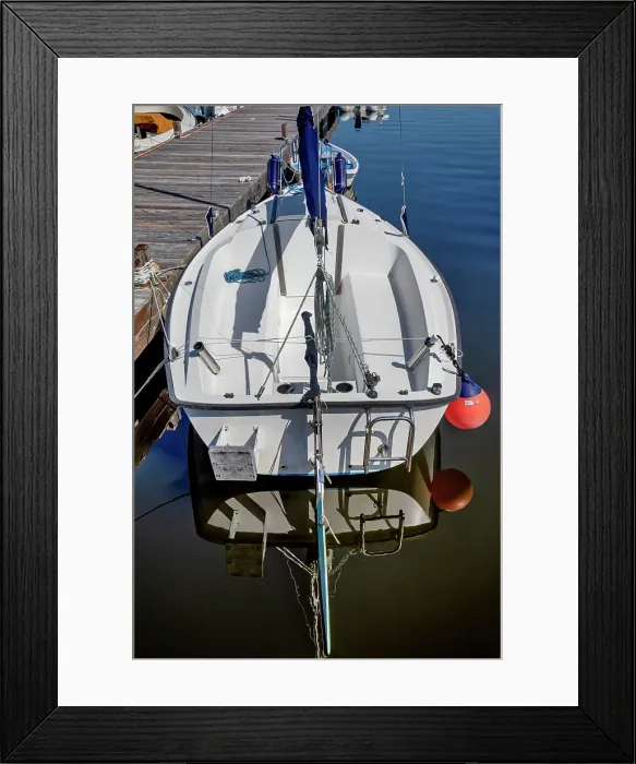 Framed Print : Connecticut, Mystic, boat on dock Framed Print : Connecticut, Mystic, boat on dock