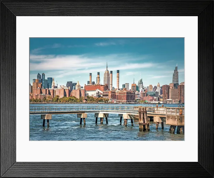 Framed Print : New York, New York City, Midtown skyline from Brooklyn Framed Print : New York, New York City, Midtown skyline from Brooklyn
