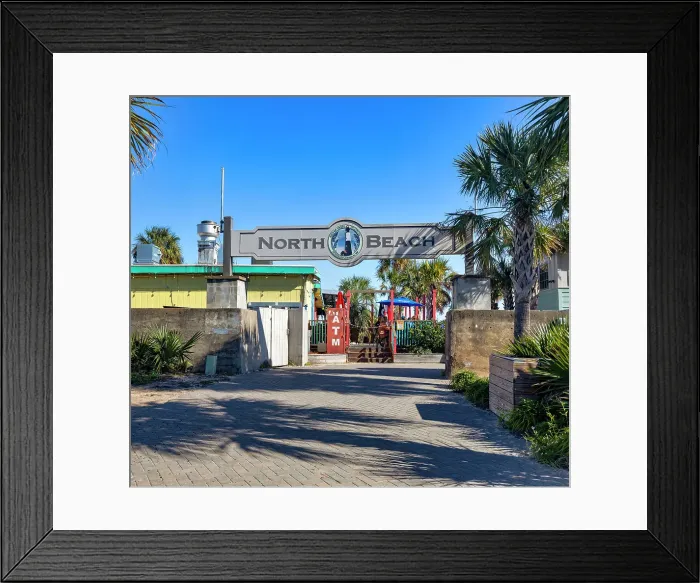 Framed Print : Georgia, Tybee Island, North Beach entrance Framed Print : Georgia, Tybee Island, North Beach entrance