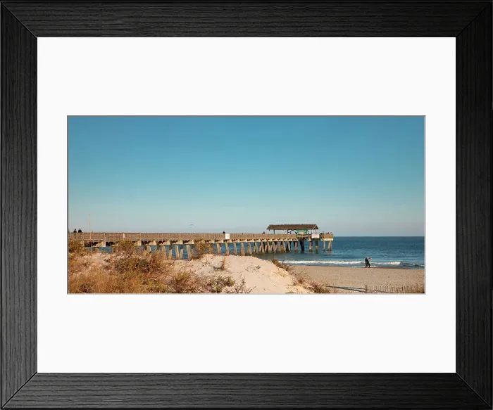 Framed Print : Georgia, Tybee Island, pier Framed Print : Georgia, Tybee Island, pier