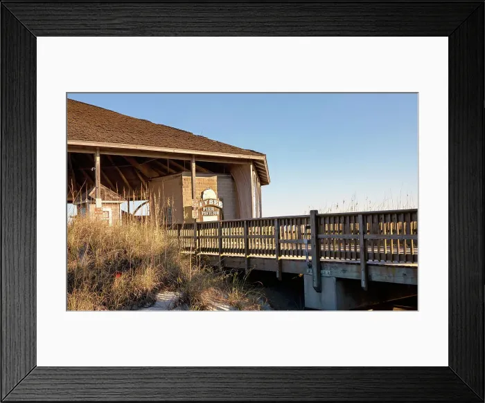 Framed Print : Georgia, Tybee Island, Tybee pier and pavilion