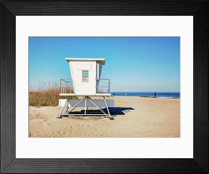 Framed Print : Georgia, Tybee Island, Lifeguard hut