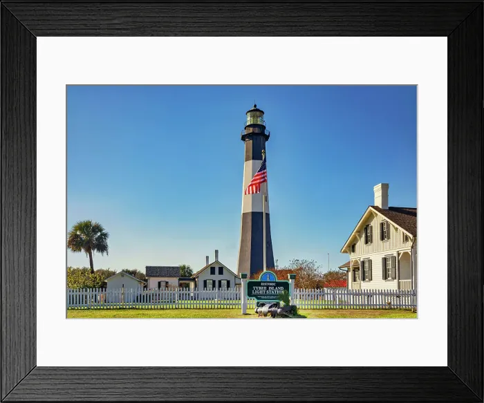 Framed Print : Georgia, Tybee Island, Tybee island Light Station, Lighthouse Framed Print : Georgia, Tybee Island, Tybee island Light Station, Lighthouse