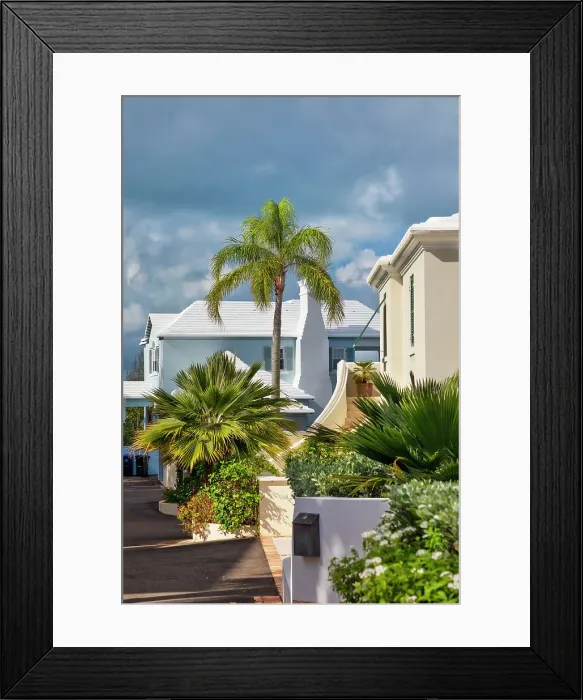 Framed Print : Bermuda, Rosewood Bermuda Hotel grounds, architectural detail Framed Print : Bermuda, Rosewood Bermuda Hotel grounds, architectural detail