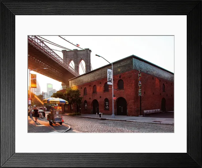 Framed Print : New York City, Brooklyn, DUMBO, Brooklyn Bridge Park, St Ann's Warehouse, Theater