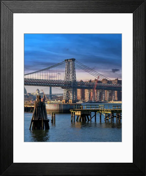 Framed Print : New York City, Brooklyn, Williamsburg Bridge Framed Print : New York City, Brooklyn, Williamsburg Bridge
