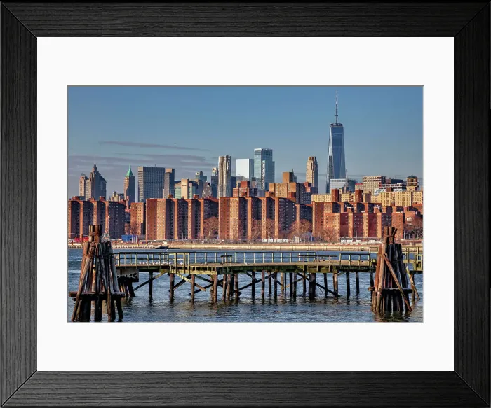 Framed Print : New York City, East Village viewed from Williamsburg, Brooklyn Framed Print : New York City, East Village viewed from Williamsburg, Brooklyn
