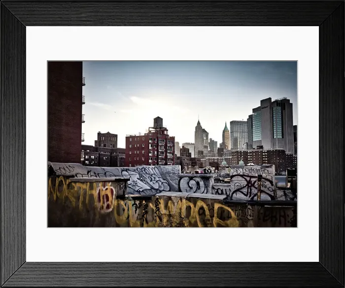 Framed Print : New York City, Lower Manhattan, View over China Town rooftops Framed Print : New York City, Lower Manhattan, View over China Town rooftops