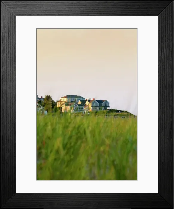 Framed Print : Massachusetts, Cape Cod, Chatham Lighthouse beach, beachfront private homes Framed Print : Massachusetts, Cape Cod, Chatham Lighthouse beach, beachfront private homes