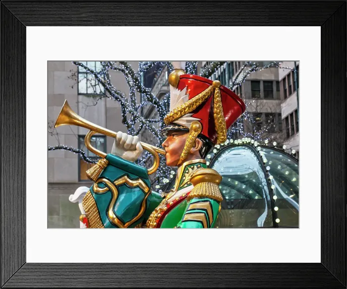 Framed Print : NYC, Rockefeller Center, Christmas Tree And wooden soldier Framed Print : NYC, Rockefeller Center, Christmas Tree And wooden soldier
