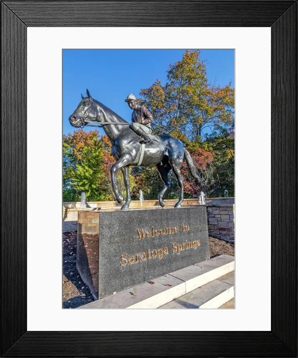 Framed Print : New York, Saratoga Springs, Native Dancer Statue Framed Print : New York, Saratoga Springs, Native Dancer Statue