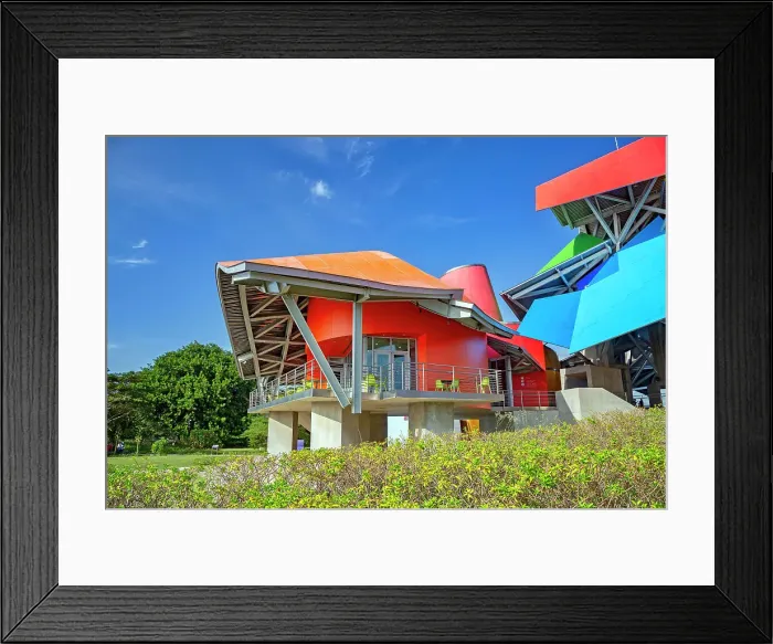 Framed Print : Panama, Panama City, Biomuseo, Frank Gehry design Framed Print : Panama, Panama City, Biomuseo, Frank Gehry design