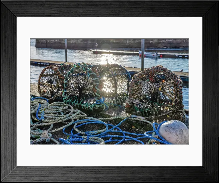 Framed Print : Scotland, Balintore, Lobster Fishing Traps Framed Print : Scotland, Balintore, Lobster Fishing Traps