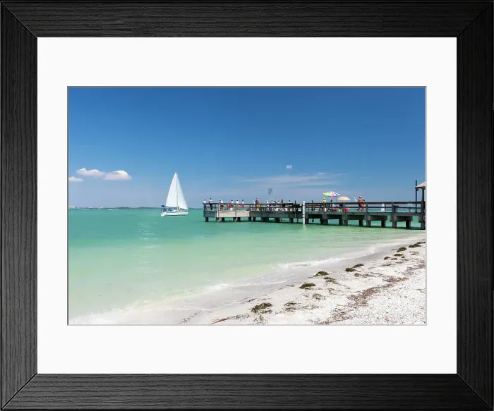 Framed Print : Southwest Florida, Gulf of Mexico, Sanibel Island, sailboat along pier Framed Print : Southwest Florida, Gulf of Mexico, Sanibel Island, sailboat along pier