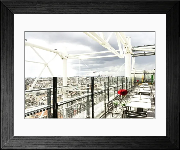 Framed Print : France, Paris, George's Restaurant, view of city Framed Print : France, Paris, George's Restaurant, view of city