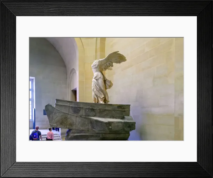 Framed Print : EDITORIAL USE ONLY. France, Paris, Louvre Museum, The Winged Victory of Samothrace
