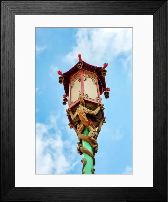 Framed Print : California, Los Angeles, Chinatown, street lamp Framed Print : California, Los Angeles, Chinatown, street lamp