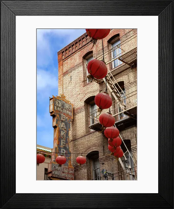 Framed Print : California, Los Angeles, Chinatown, paper lanterns Framed Print : California, Los Angeles, Chinatown, paper lanterns