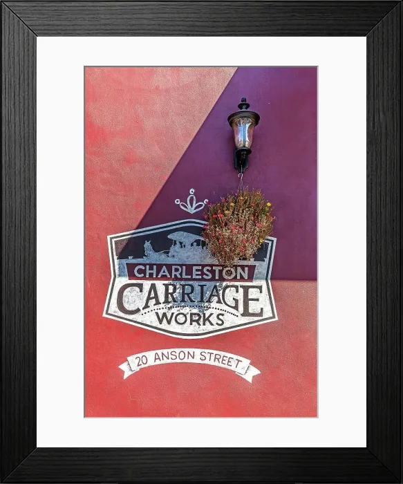 Framed Print : South Carolina, Charleston, Carriage Tour company on Anson Street Framed Print : South Carolina, Charleston, Carriage Tour company on Anson Street