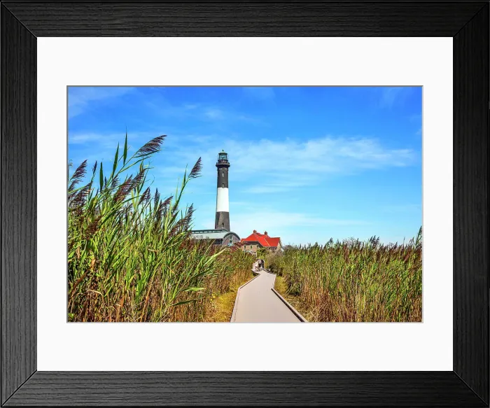 Framed Print : New York, Long Island, Great South Bay, Fire Island Lighthouse in Suffolk County Framed Print : New York, Long Island, Great South Bay, Fire Island Lighthouse in Suffolk County
