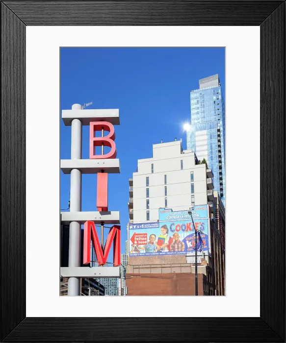 Framed Print : New York City, Brooklyn, Downtown Brooklyn, BAM red sign Framed Print : New York City, Brooklyn, Downtown Brooklyn, BAM red sign