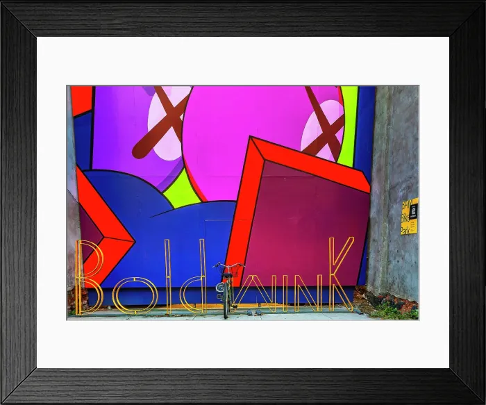 Framed Print : New York City, Brooklyn, Bold Wink, bike rack art, David Byrne Framed Print : New York City, Brooklyn, Bold Wink, bike rack art, David Byrne