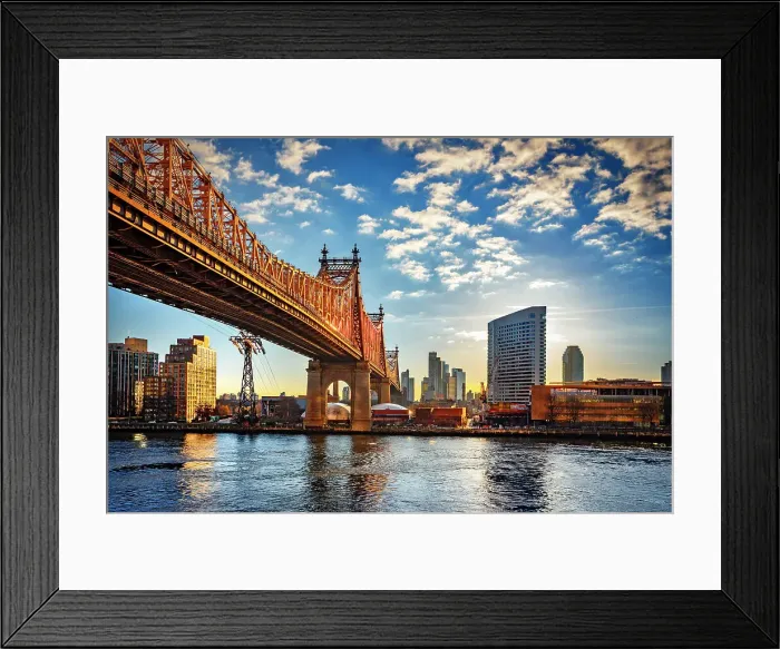 Framed Print : NYC, Ed Koch, Queens Borough Bridge Framed Print : NYC, Ed Koch, Queens Borough Bridge