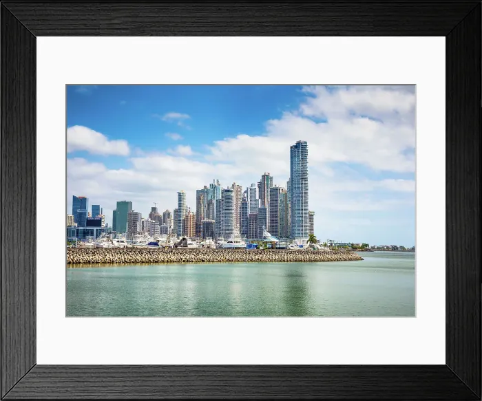 Framed Print : Panama, Panama City, View of Punta Paitilla area across Panama Bay Framed Print : Panama, Panama City, View of Punta Paitilla area across Panama Bay