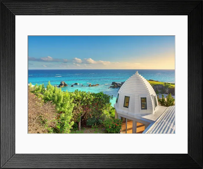 Framed Print : Bermuda, Southampton, architecture and beach views Framed Print : Bermuda, Southampton, architecture and beach views