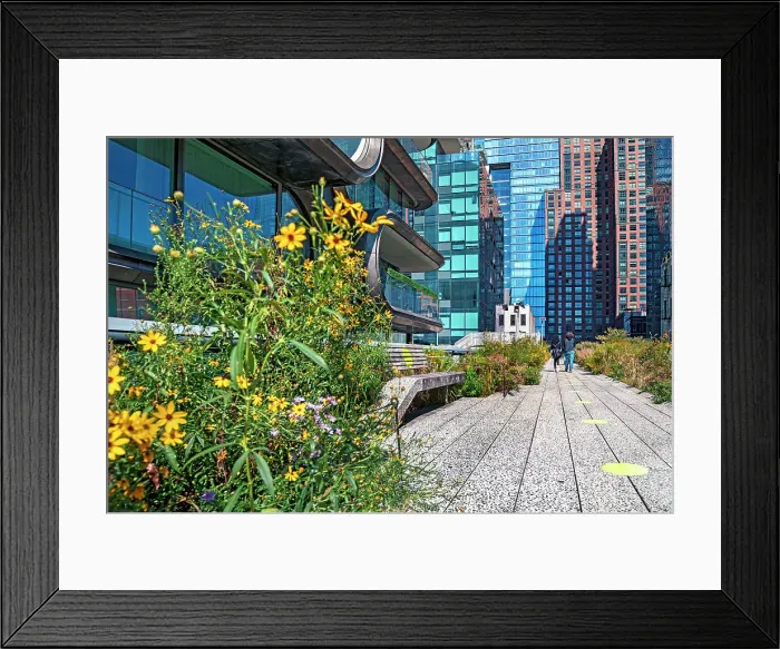 Framed Print : New York City, Manhattan, High Line Elevated Park and Zaha Hadid Building Framed Print : New York City, Manhattan, High Line Elevated Park and Zaha Hadid Building