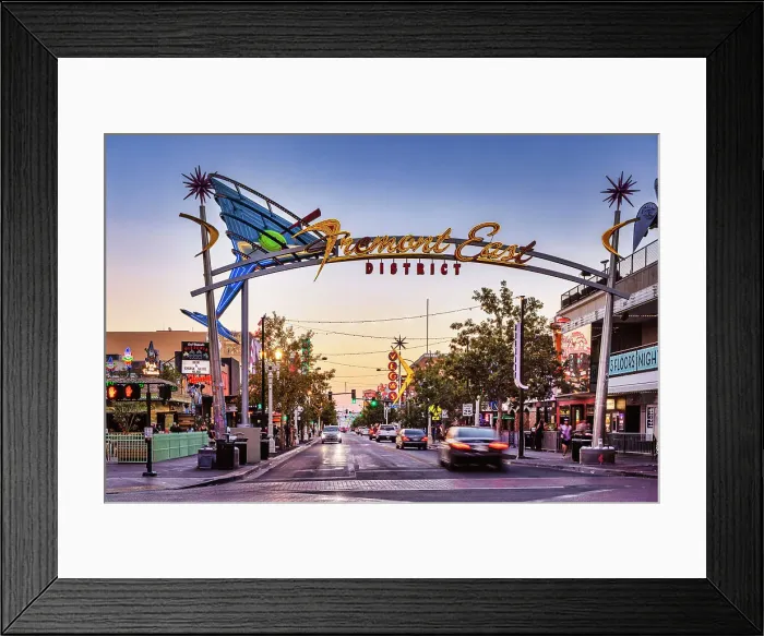 Framed Print : Nevada, Las Vegas, Fremont East Entertainment District Framed Print : Nevada, Las Vegas, Fremont East Entertainment District
