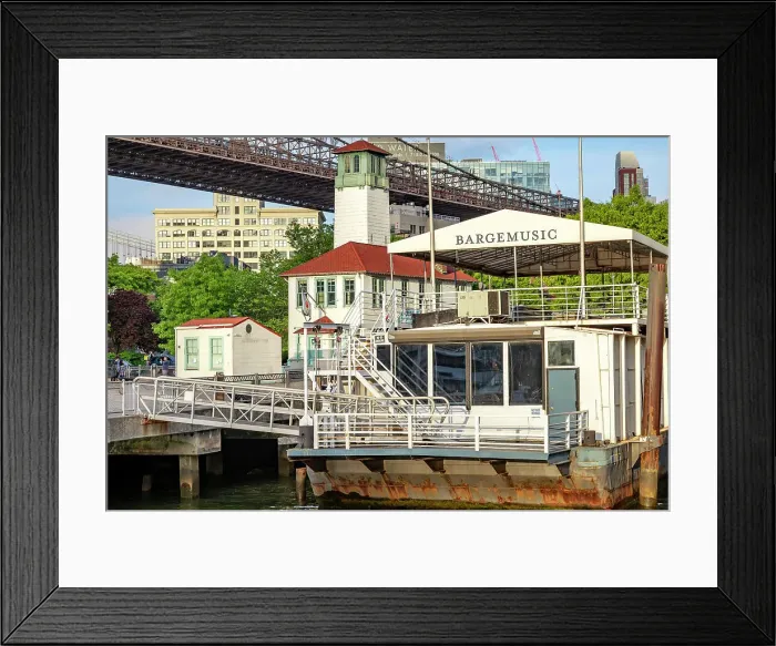 Framed Print : NYC, Brooklyn, Fulton Street Landing, Bargemusic and Brooklyn Ice cream Factory Framed Print : NYC, Brooklyn, Fulton Street Landing, Bargemusic and Brooklyn Ice cream Factory