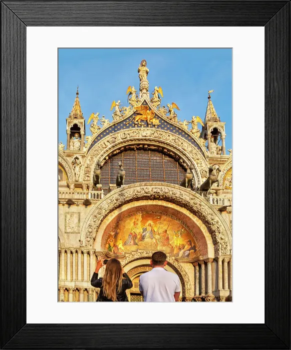 Framed Print : Italy, Veneto, Venice, Saint Mark's Basilica facade Framed Print : Italy, Veneto, Venice, Saint Mark's Basilica facade
