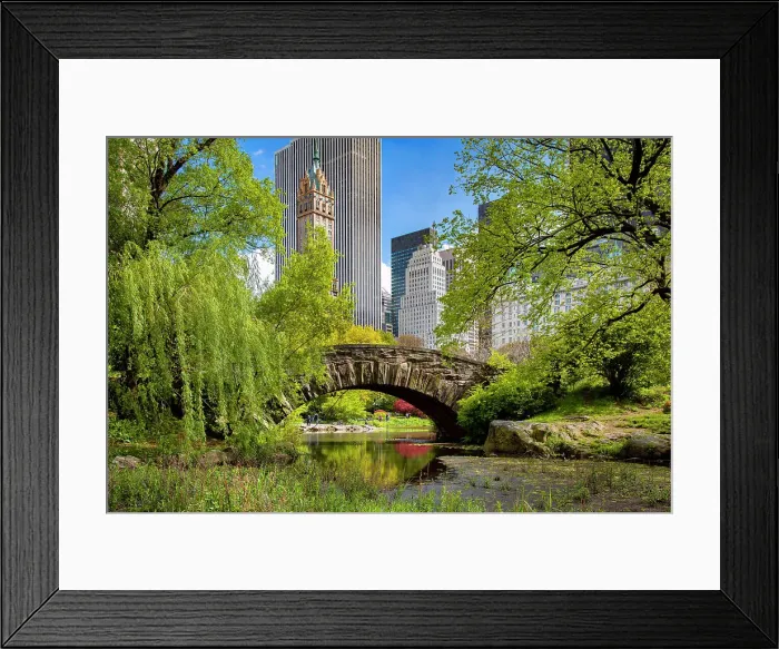 Framed Print : New York City, Manhattan, Gapstow Bridge and The Pond in Central Park Framed Print : New York City, Manhattan, Gapstow Bridge and The Pond in Central Park