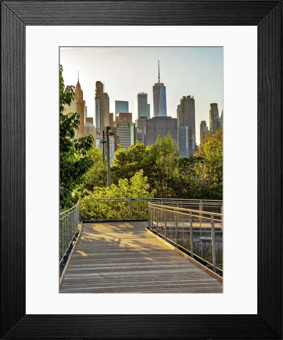 Framed Print : Brooklyn, Squibb Park Bridge, with views of downtown Manhattan Framed Print : Brooklyn, Squibb Park Bridge, with views of downtown Manhattan